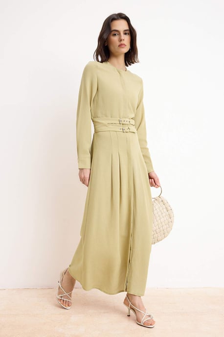 Langes, flaches Maxi-Kleid für Damen, lässig/alltagstauglich, Skater-Stil, Hijab-Kleid - Image 4