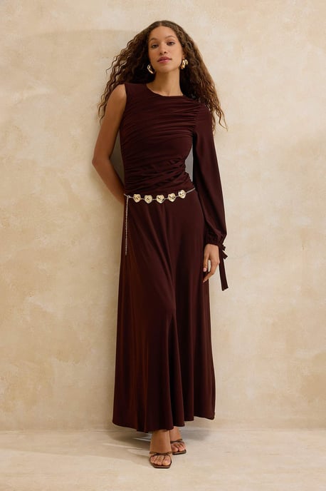 Langes, flaches Maxikleid für Damen, ideal für Abschlussfeiern, Ball und A-Linien-Abendkleider - Image 1