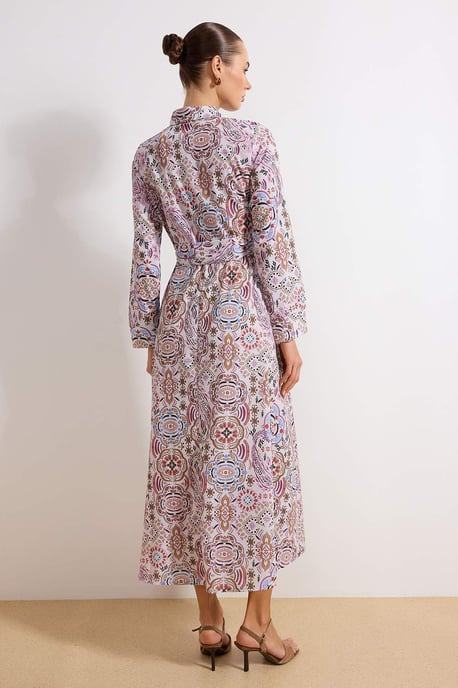 Langes, geblümtes Maxikleid für Damen, lässig/alltagstauglich, A-Linie, Hijab-Stil - Image 3