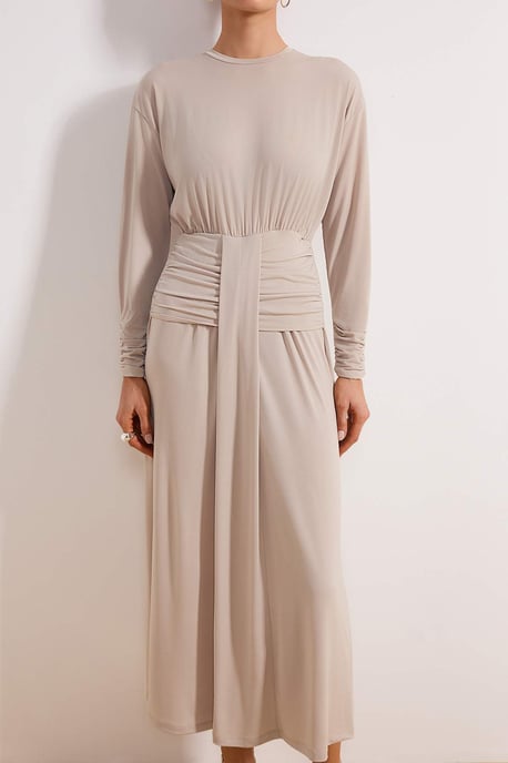 Langes, flaches, elegantes, figurbetontes Hijab-Kleid für Damen/Nachtkleid - Image 2