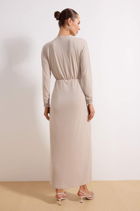 Langes, flaches, elegantes, figurbetontes Hijab-Kleid für Damen/Nachtkleid - Image 3