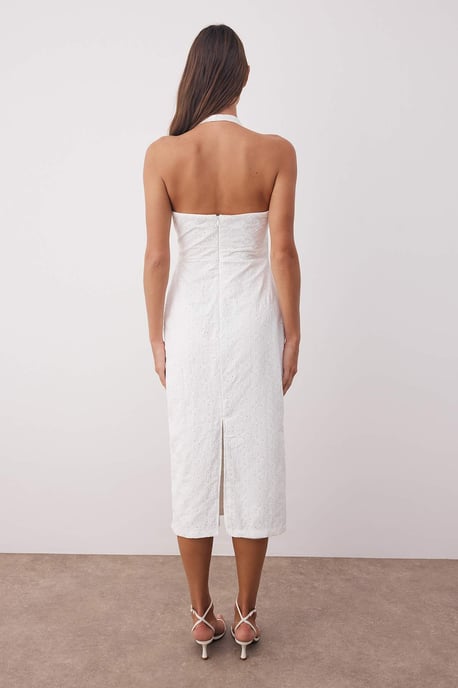 Damen Unifarbenes ärmelloses Maxikleid in figurbetonter Passform - Image 3