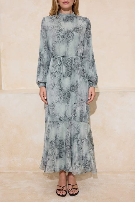 Maxikleid mit Tiermotiven, lang, lässig/alltagstauglich, A-Linie, Hijab-Stil - Image 2