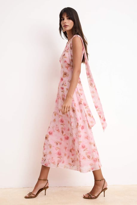 Abstrakt Maxi-Kleid für Damen, ärmellos, A-Linie - Image 4