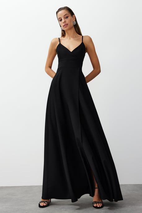 Langes, figurbetontes Abendkleid für Damen, einfarbig, ideal für Abschlussball und Abiball - Image 2