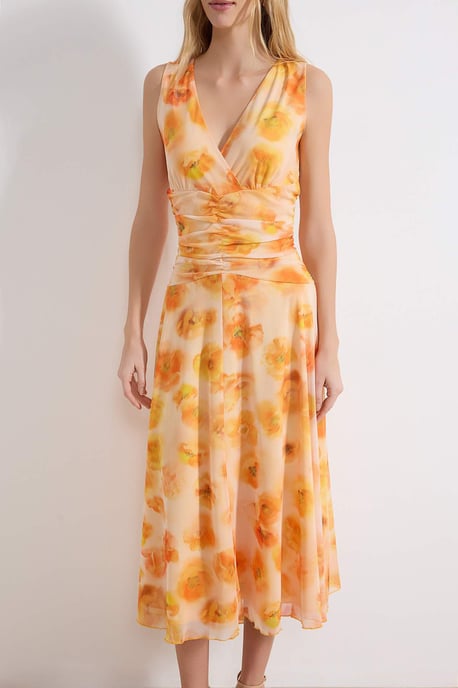Damen Maxikleid mit Blumenmuster, ärmellos, figurbetont, für Tag und Nacht - Image 2