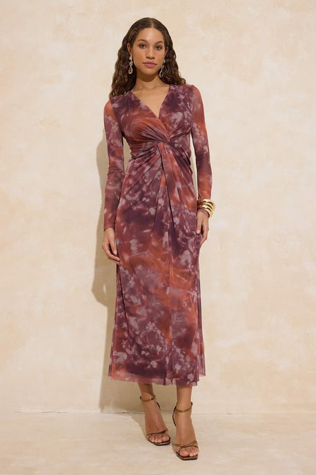 Turkishsouq Abstraktes Maxi-Nachtkleid für Damen - Mehrfarbig - Image 1