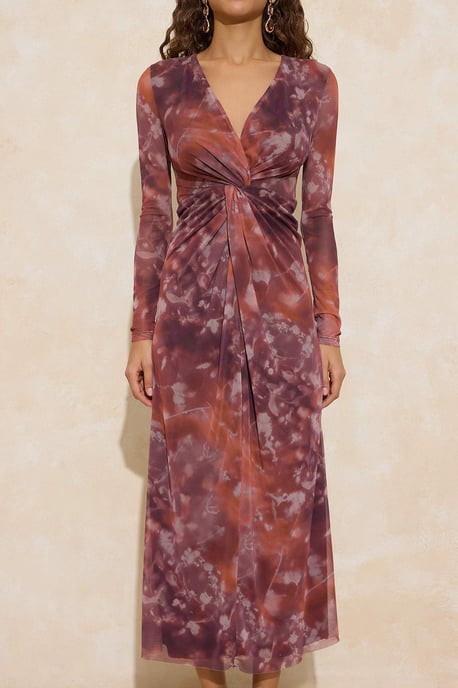 Turkishsouq Abstraktes Maxi-Nachtkleid für Damen - Mehrfarbig - Image 2