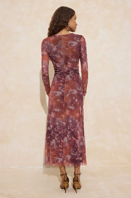Turkishsouq Abstraktes Maxi-Nachtkleid für Damen - Mehrfarbig - Image 3