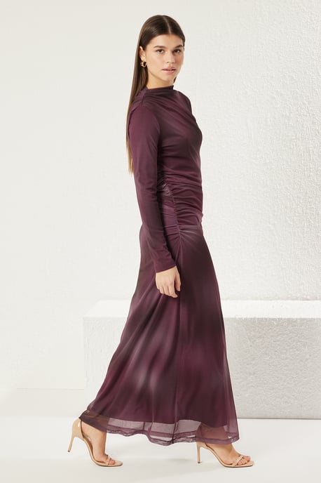 Damen Midi-Kleider mit Farbverlauf, lang, für Abend/Alltag, figurbetont, dezent - Image 4