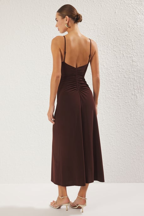 Gerades, locker fallendes Maxikleid für Damen, lässig/alltagstauglich - Image 3