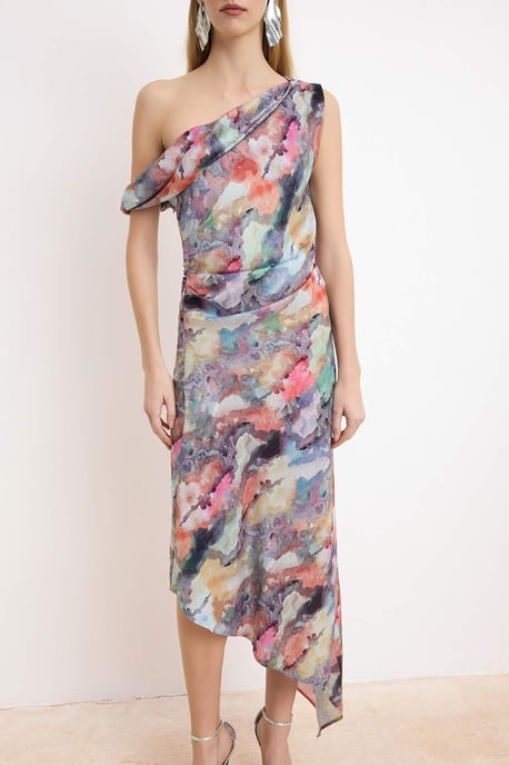 Bedrucktes, ärmelloses, schickes Maxikleid für Damen/Abendkleid - Image 2