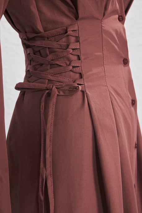 Langes, gerades Damen-Maxikleid mit Hijab-Schnitt für Freizeit und Alltag - Image 2