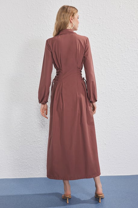 Langes, gerades Damen-Maxikleid mit Hijab-Schnitt für Freizeit und Alltag - Image 3
