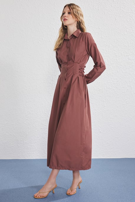 Langes, gerades Damen-Maxikleid mit Hijab-Schnitt für Freizeit und Alltag - Image 4
