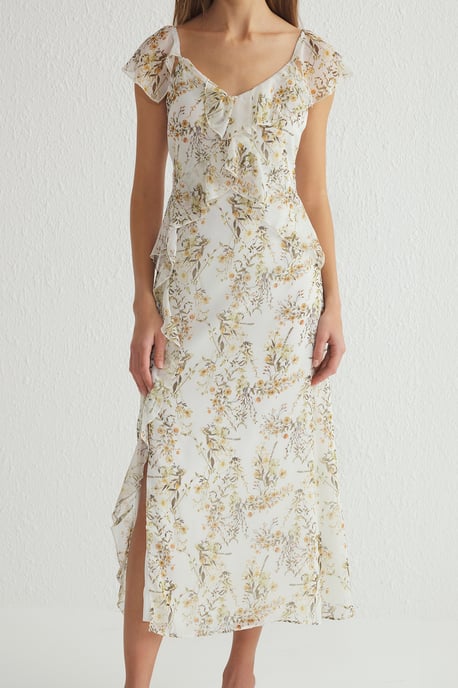 Geblümt Maxi-Kleid mit Spaghettiträgern für Damen, Abend-/Alltagskleid - Image 2