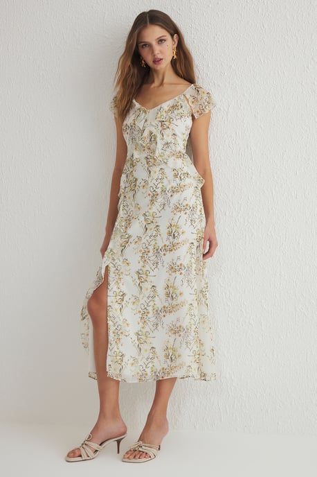 Geblümt Maxi-Kleid mit Spaghettiträgern für Damen, Abend-/Alltagskleid - Image 4