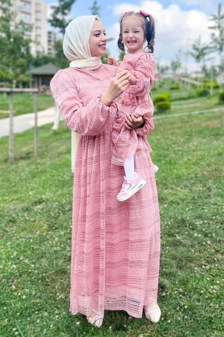 Spitzen Mutter Kleid Rosa - Image 2