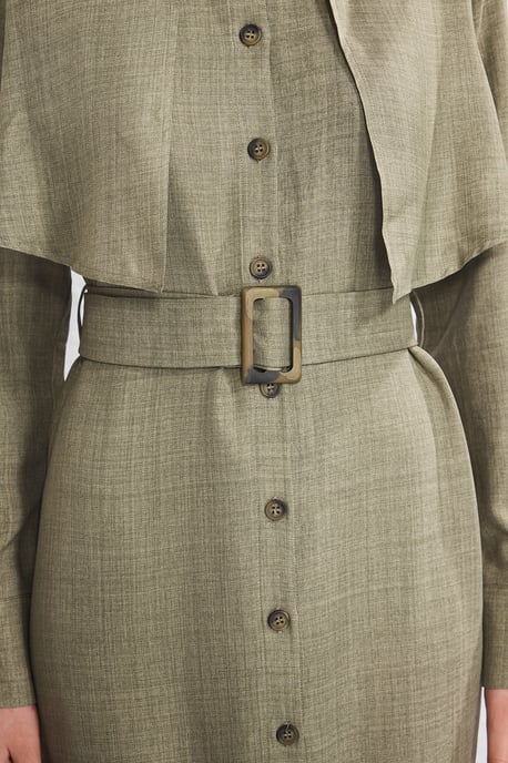 Langes, gerades Maxikleid für Damen, lässig/alltagstauglich, mit Hijab-Absatz - Image 2