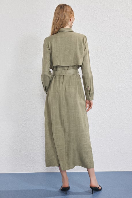 Langes, gerades Maxikleid für Damen, lässig/alltagstauglich, mit Hijab-Absatz - Image 3