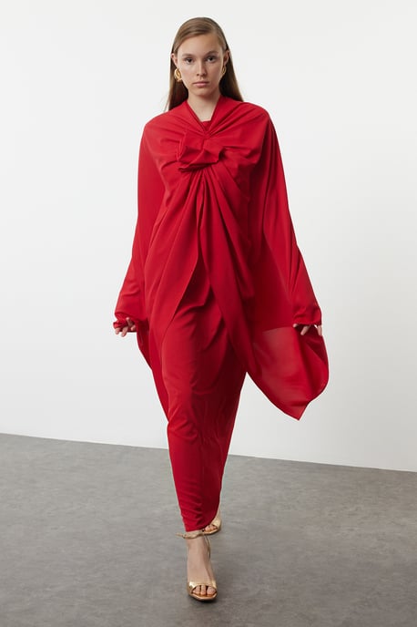 Langes, gerades, elegantes und figurbetontes Hijab-Abendkleid für Damen - Image 1
