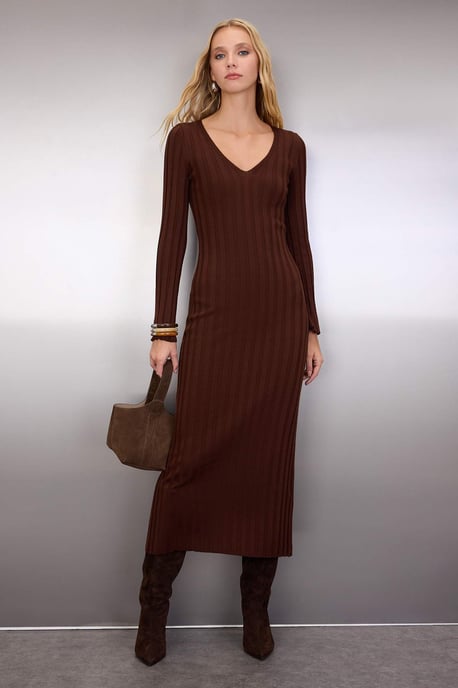 Damen-Maxikleid, flach, lang, figurbetont, für Tag und Nacht - Image 1