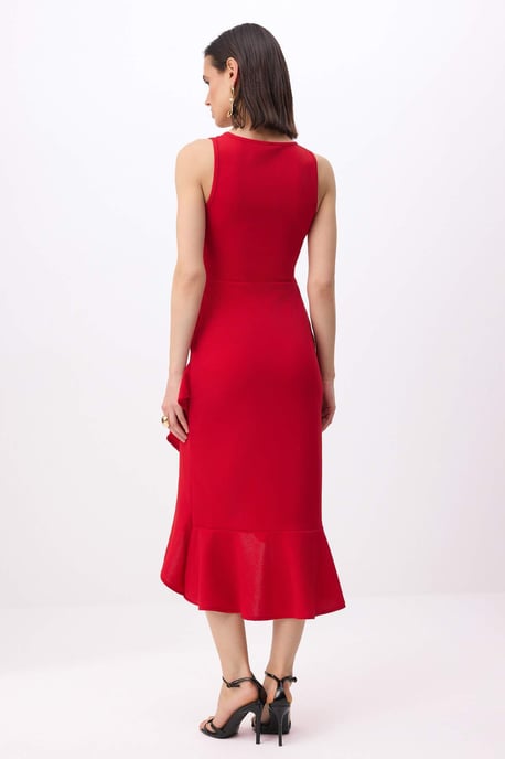 Damen-Midikleid, ärmellos, figurbetont, flach - Image 3