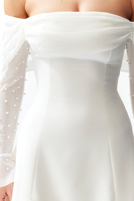 Damen Unifarbene Mini Long Abiball Figurbetonte Kleider - Image 3