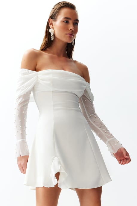 Damen Unifarbene Mini Long Abiball Figurbetonte Kleider - Image 4