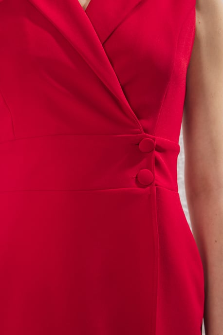 Gerade geschnittenes, ärmelloses Mini-Businesskleid für Damen - Image 2
