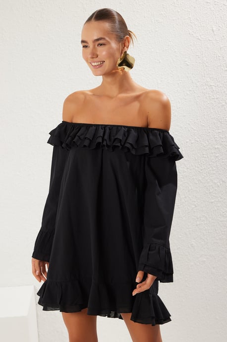 Schlichtes, langes, figurbetontes Mini-Strandkleid für Damen - Image 1