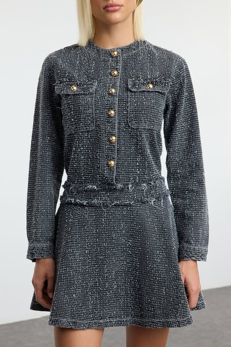 Damen Mini-Kleid mit Struktur, lang, elegant/abendlich, normal - Image 2