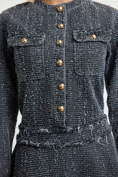 Damen Mini-Kleid mit Struktur, lang, elegant/abendlich, normal - Image 3