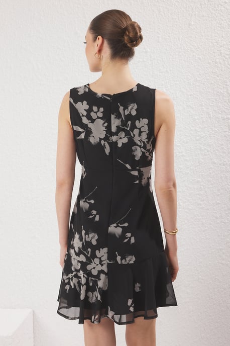 Damen Minikleid mit Blumenmuster, ärmellos, für Tag und Nacht - Image 3