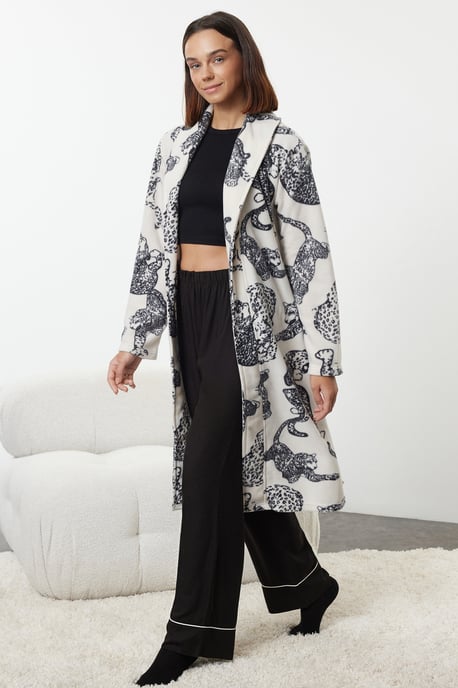 Damen-Morgenmantel mit sehr farbenfrohem Print - Image 4