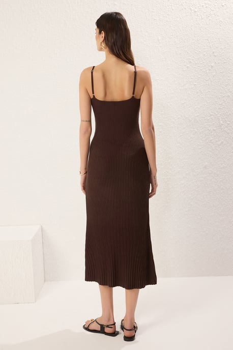 Gerades, figurbetontes Midi-Kleid für Damen, lässig/alltagstauglich - Image 3