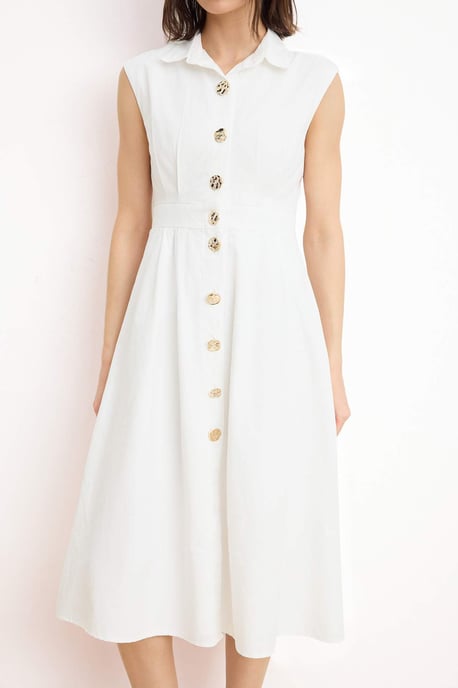 Ärmelloses, flaches Midi-Hemdkleid für Damen, lässig/alltagstauglich - Image 2