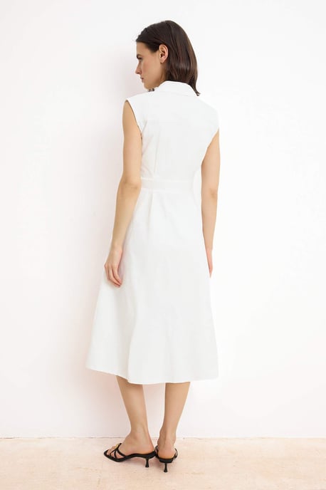 Ärmelloses, flaches Midi-Hemdkleid für Damen, lässig/alltagstauglich - Image 3