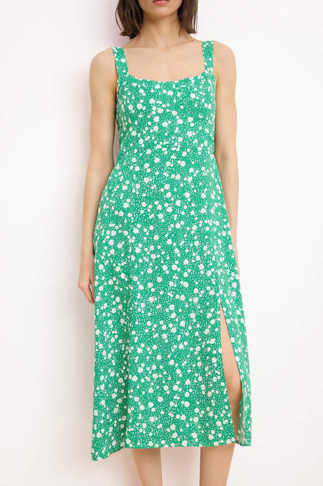 Ärmelloses A-Linien-Midikleid mit Blumenmuster für Damen - Image 2