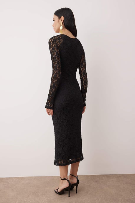 Elegantes, figurbetontes Midi-Kleid für Damen - Image 3