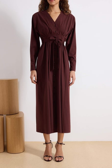 Damen-Midikleid in A-Linie, flach, lang, lässig/alltagstauglich - Image 2