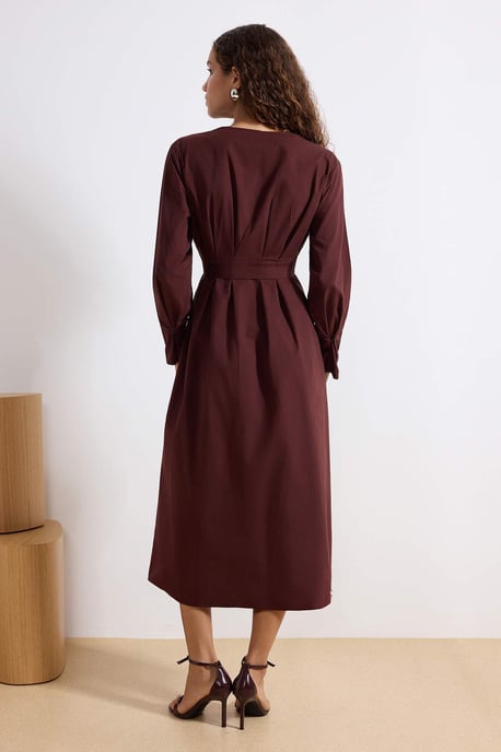 Damen-Midikleid in A-Linie, flach, lang, lässig/alltagstauglich - Image 3