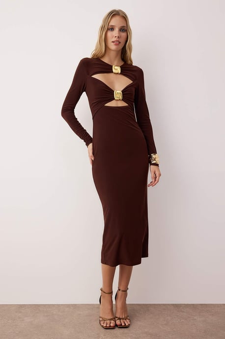 Flaches, mittellanges Cocktailkleid für Damen - Image 4
