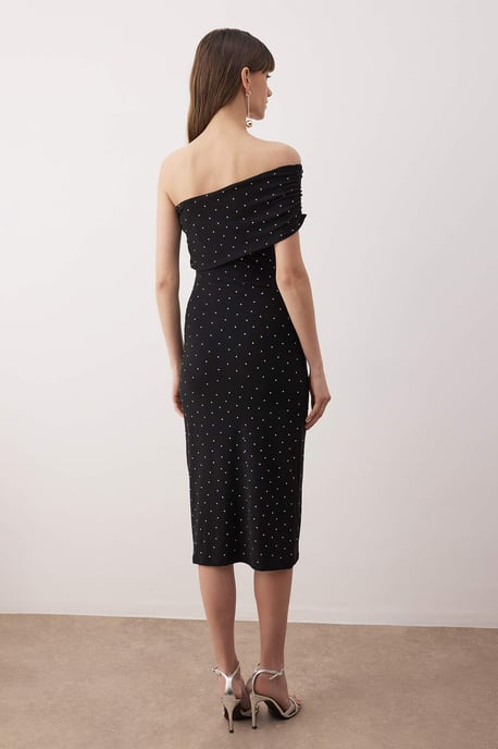 Ärmelloses, gerades, elegantes, figurbetontes Midi-Kleid für Damen/Abendkleid - Image 3