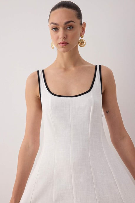 Ärmelloses, gerades Midi-Kleid für Damen, lässig/alltagstauglich - Image 2