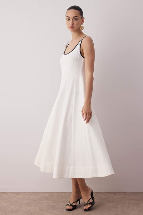 Ärmelloses, gerades Midi-Kleid für Damen, lässig/alltagstauglich - Image 4