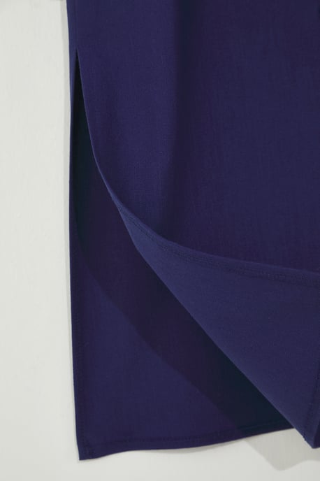 Damen Marineblaues gerades Midi-Kleid, ärmellos, lässig/alltagstauglich - Image 4