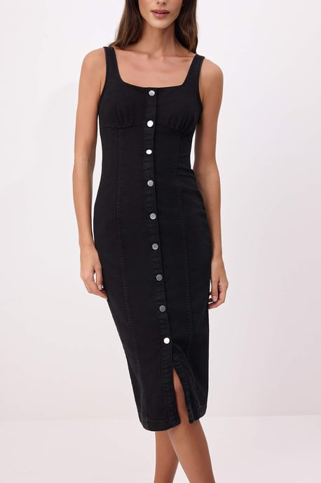 Damen-Midikleid, ärmellos, figurbetont, flach - Image 2