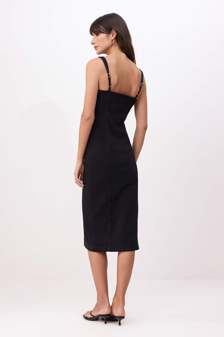 Damen-Midikleid, ärmellos, figurbetont, flach - Image 3