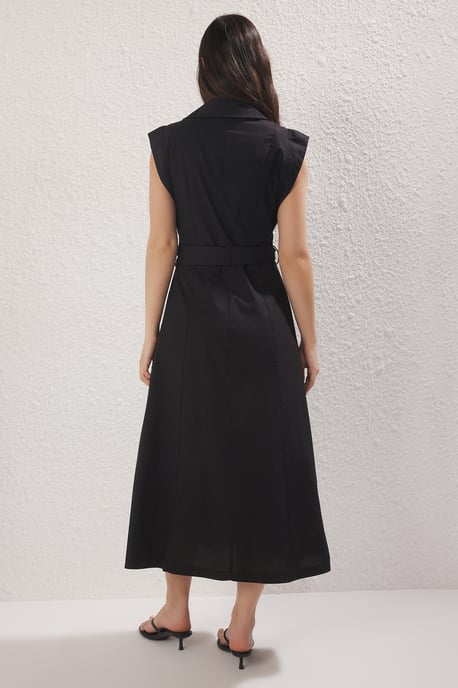 Ärmelloses, gerades Damen-Midikleid für Freizeit und Alltag - Image 3